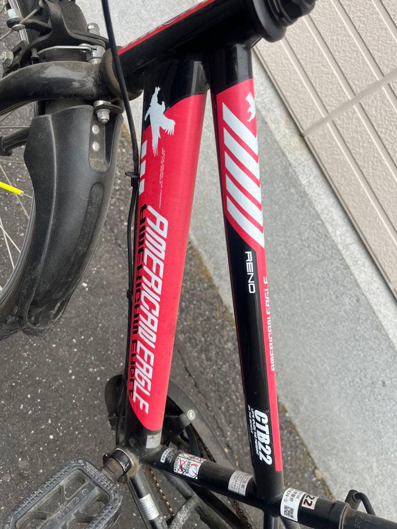 (引取限定)アメリカンイーグル 子供用自転車 ブラック/レッド 22インチ 埼玉
