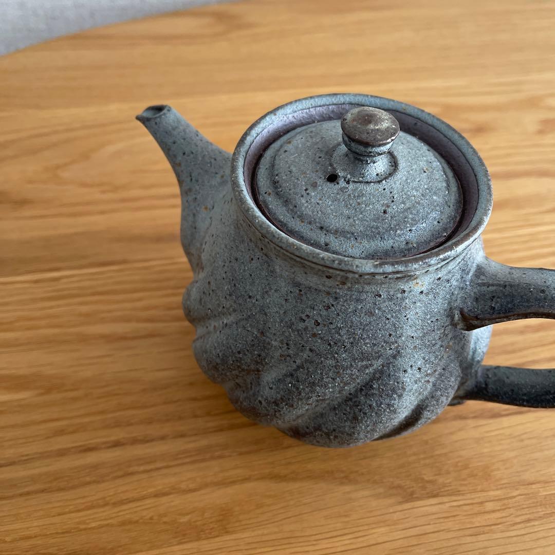 林さとみ　グレー 陶器　急須 新品