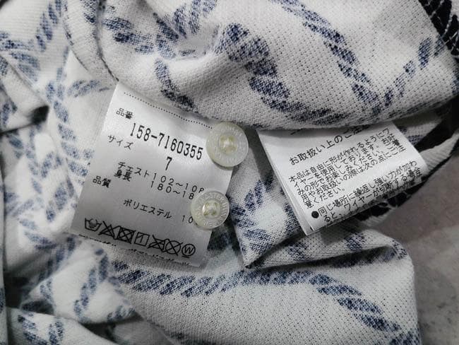 極美品 マスターバニーエディション パーリーゲイツ ロープ 総柄 ポロシャツ 7