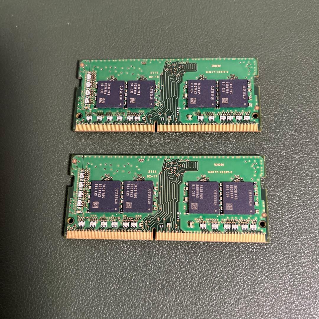 SAMSUNG製ノートPC用メモリ16GB x 2 (PC4-3200AA)