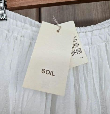 SOIL ボイルギャザースカート　ホワイト　新品