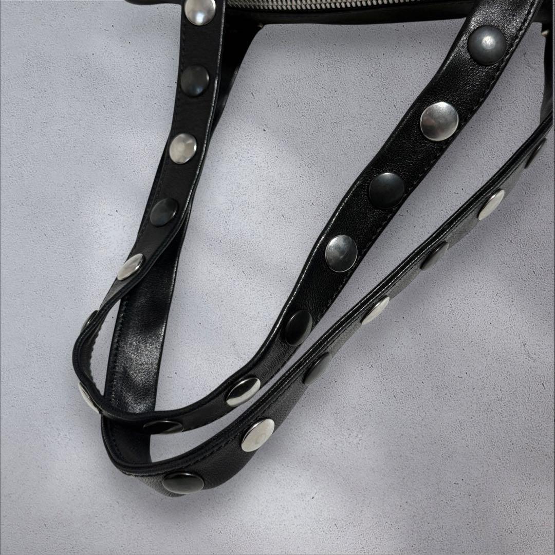 バッグ y2k vintage leather studs Boston bag 90s