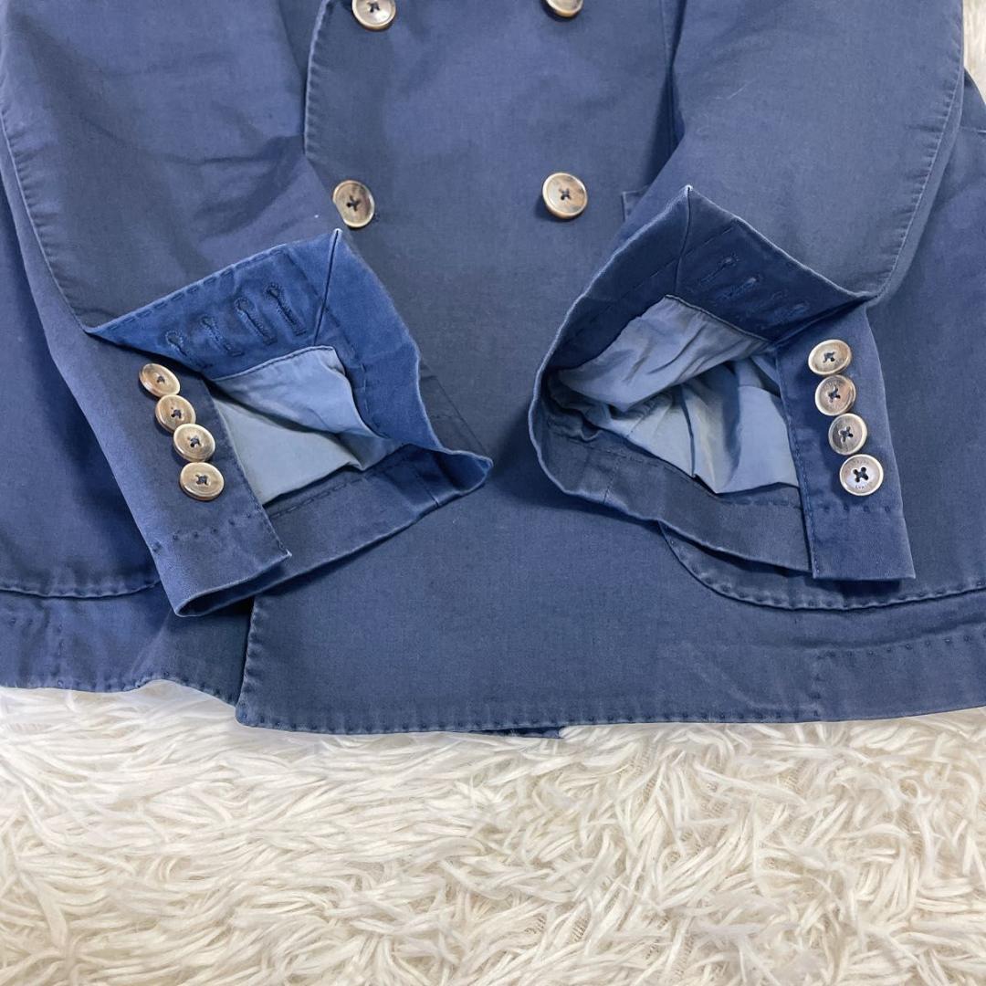 HACKETT LONDON ダブルブレスト　アンコンジャケット　ネイビー　48