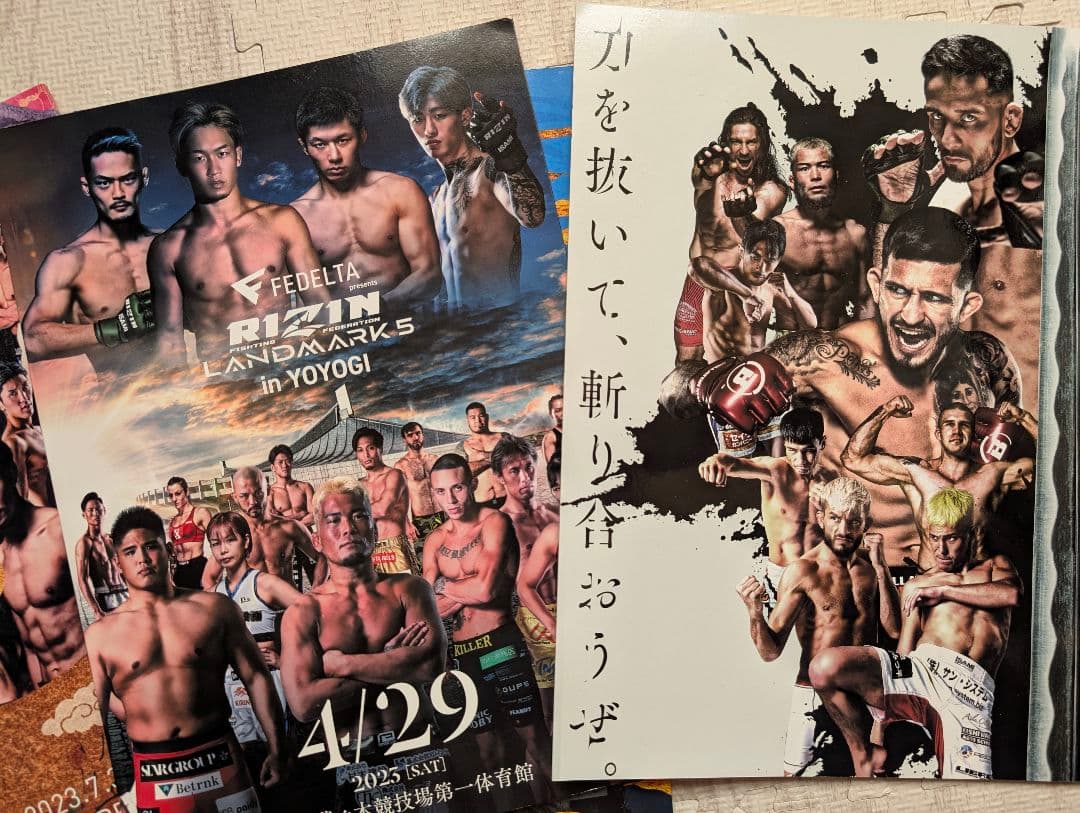 RIZIN　パンフレット　６冊セット