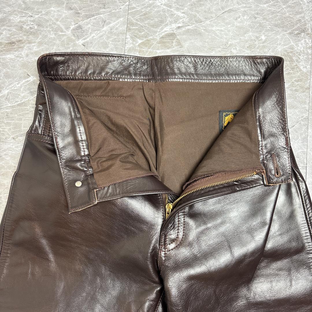 最高級 AERO LEATHER ホースハイド レザーパンツ 馬革 一枚 30