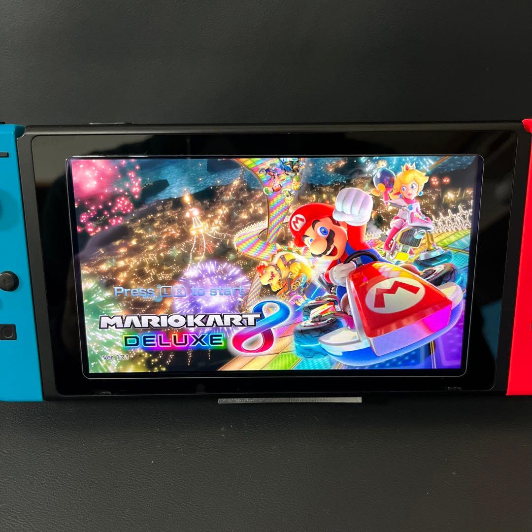 【美品/バッテリー強化版/箱付き】Nintendo Switch 本体 青/赤
