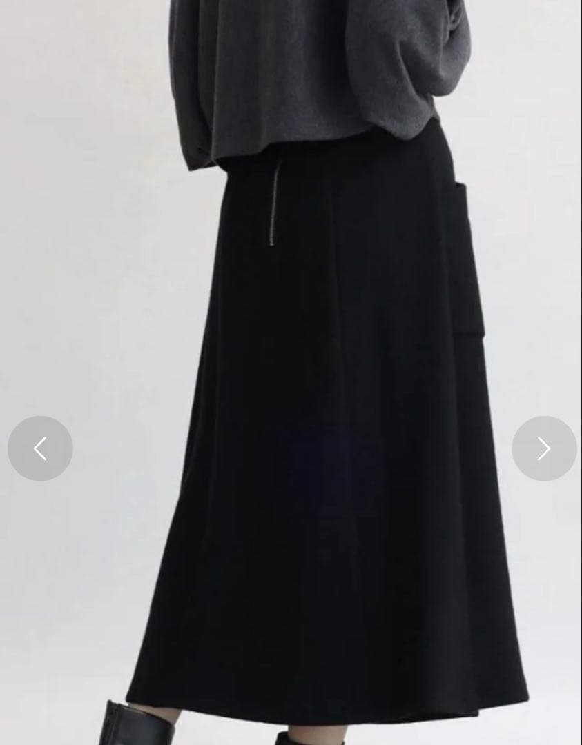 新品　aga 定価¥2万1000円　ウール　ロングスカート　スコットクラブ　黒