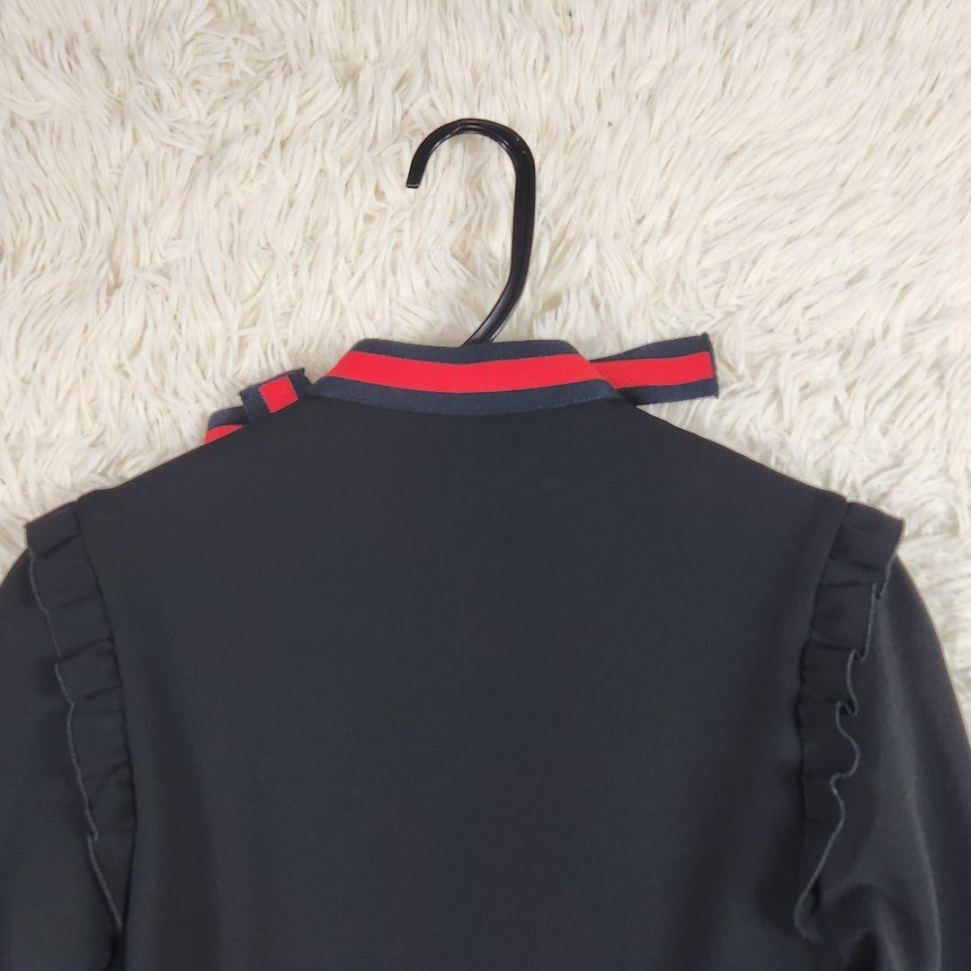 未使用級 極美品 GUCCI ジャージーワンピース シェリーライン ボウタイ