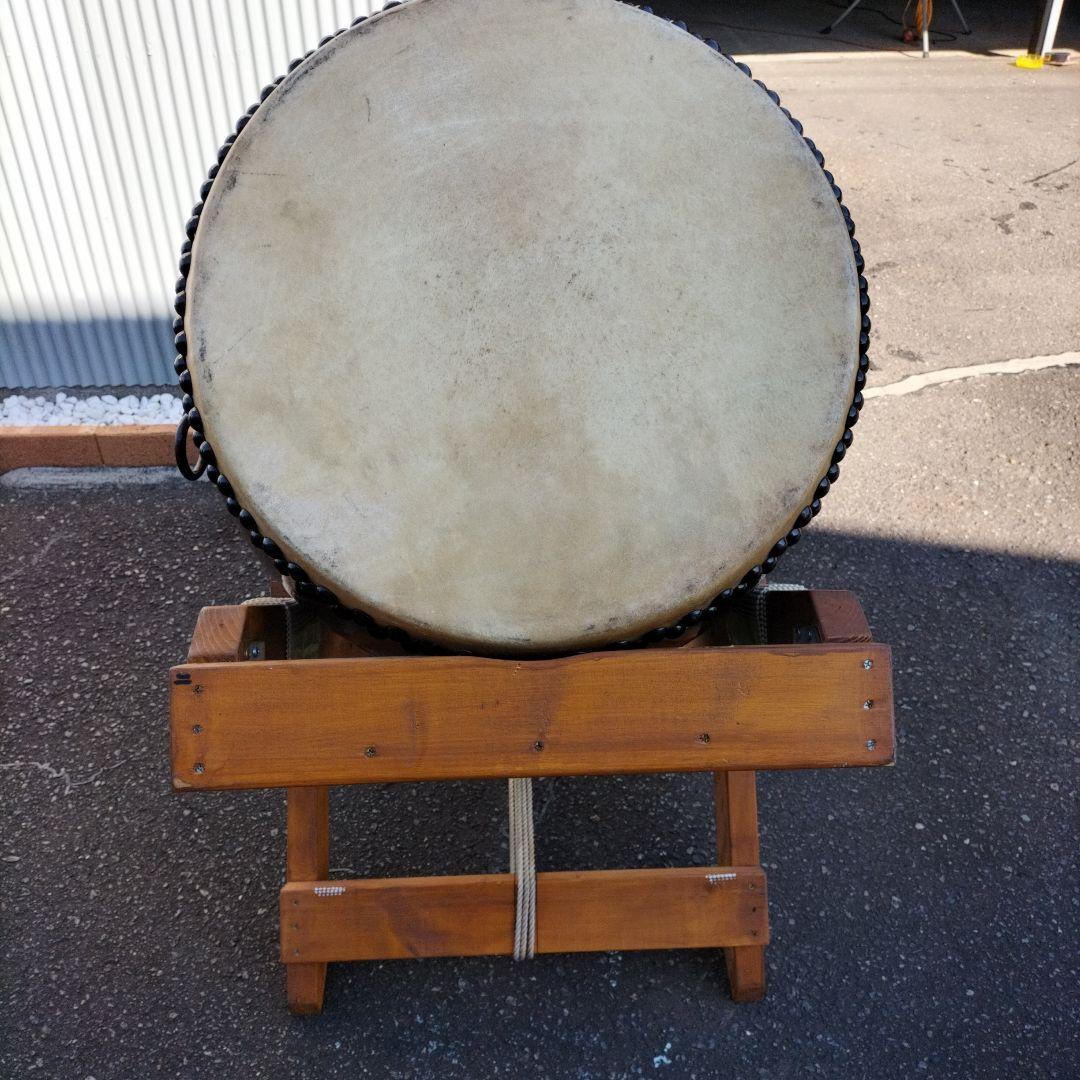 長胴太鼓　桶胴太鼓　斜め打ち太鼓台中古品②