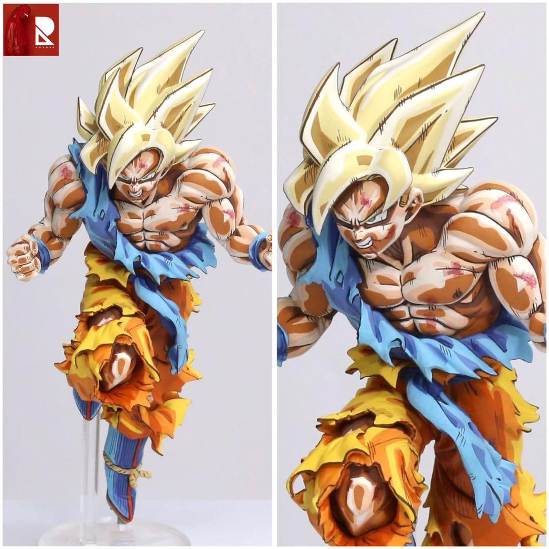 ドラゴンボールSMSP サイズ 伝説の超サイヤ人 孫悟空 リペイント 二次元彩色