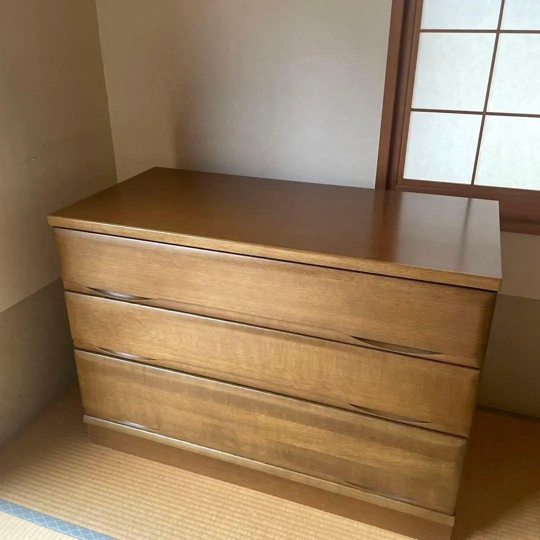 【美品】カリモク karimoku チェスト タンス 3段 木製 収納家具 国産