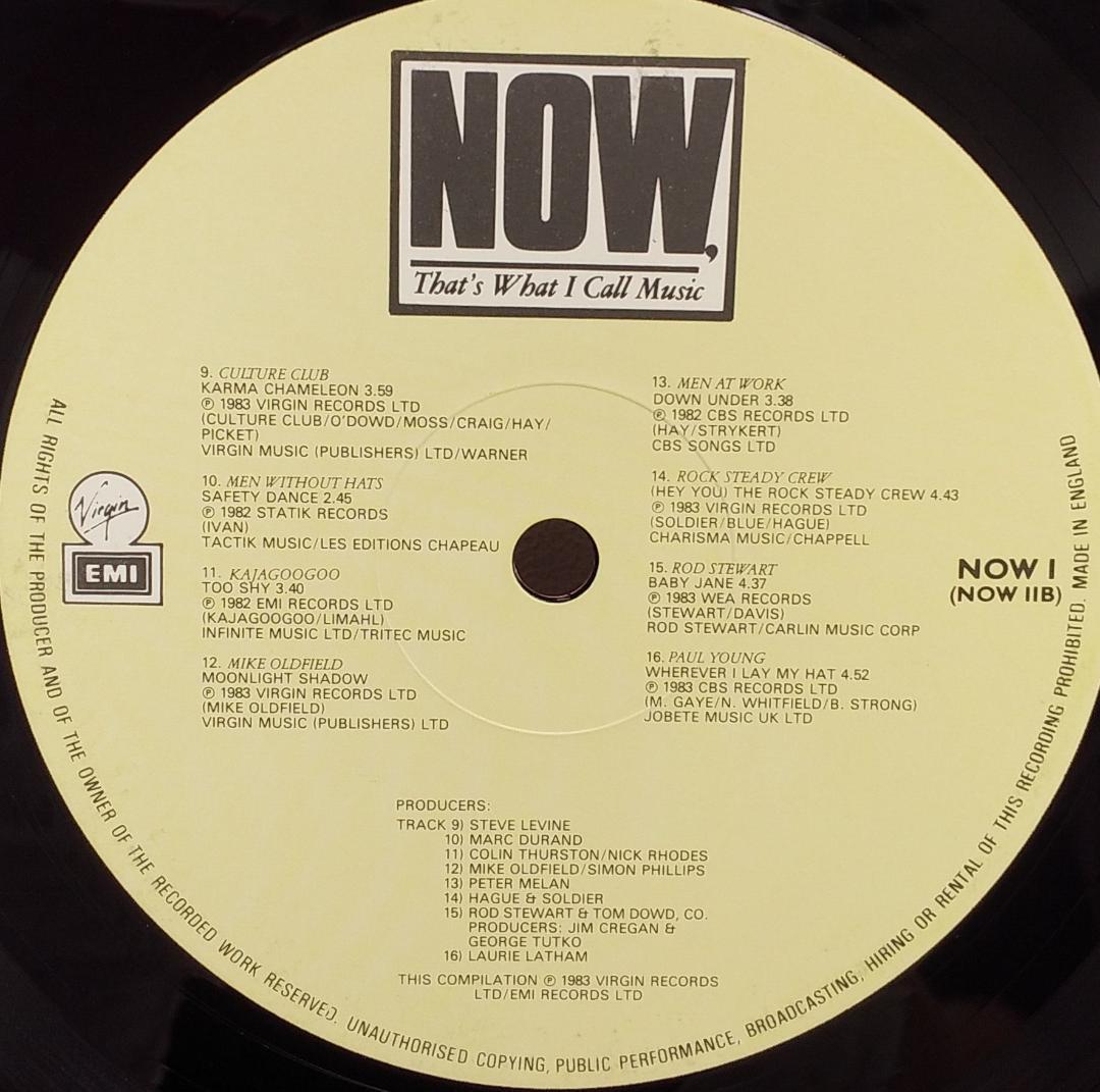 80s 洋楽レコード「That’s What I Call Music」　NOW
