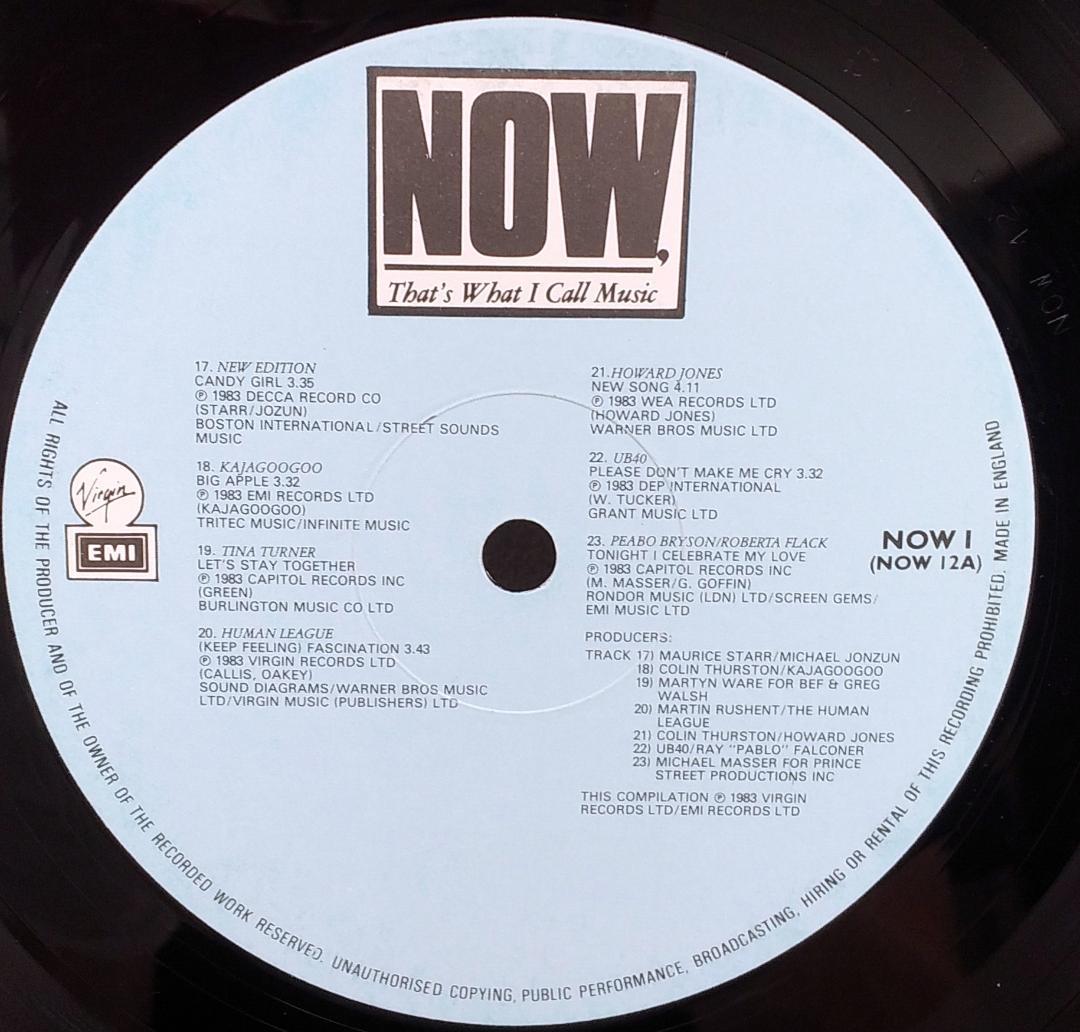80s 洋楽レコード「That’s What I Call Music」　NOW