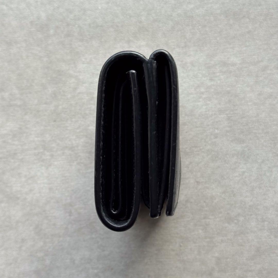 SAINT LAURENT 黒 レザー 三つ折り財布
