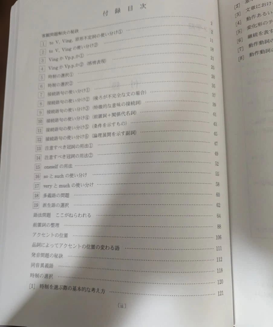 代ゼミ　富田一彦　英語解法研究　通年付録のみ
