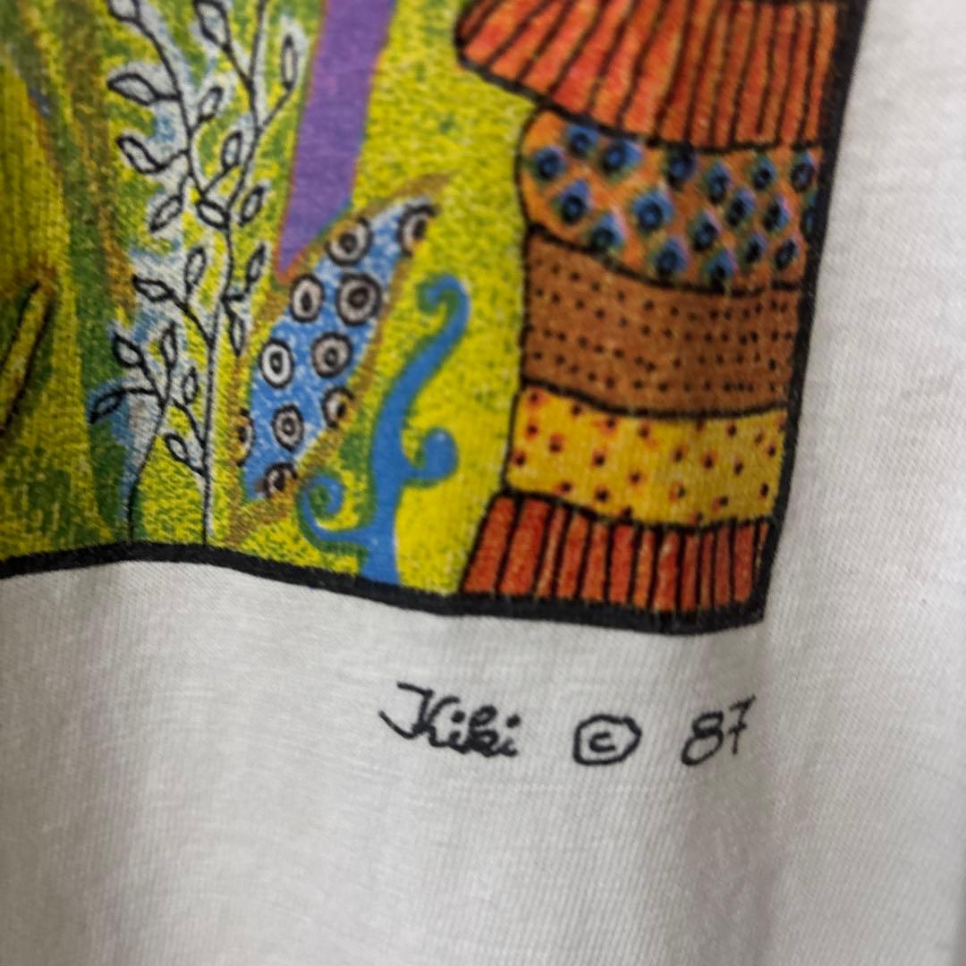80s 90s USA製 Hanes ビンテージ Tシャツ アート art