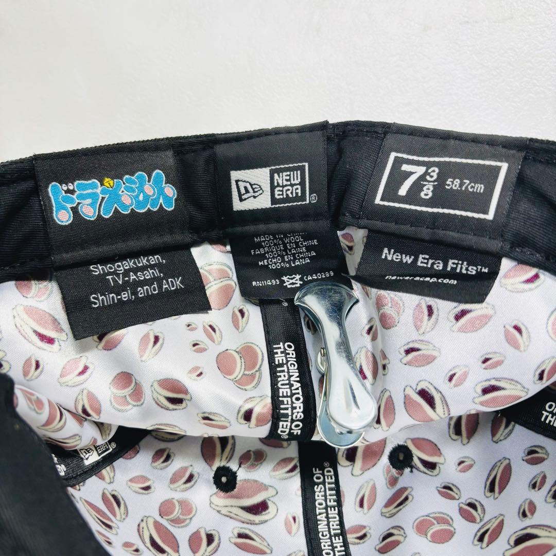 NEW ERA × ドラえもん キャップ 7 3/8 ブラック どら焼き 限定