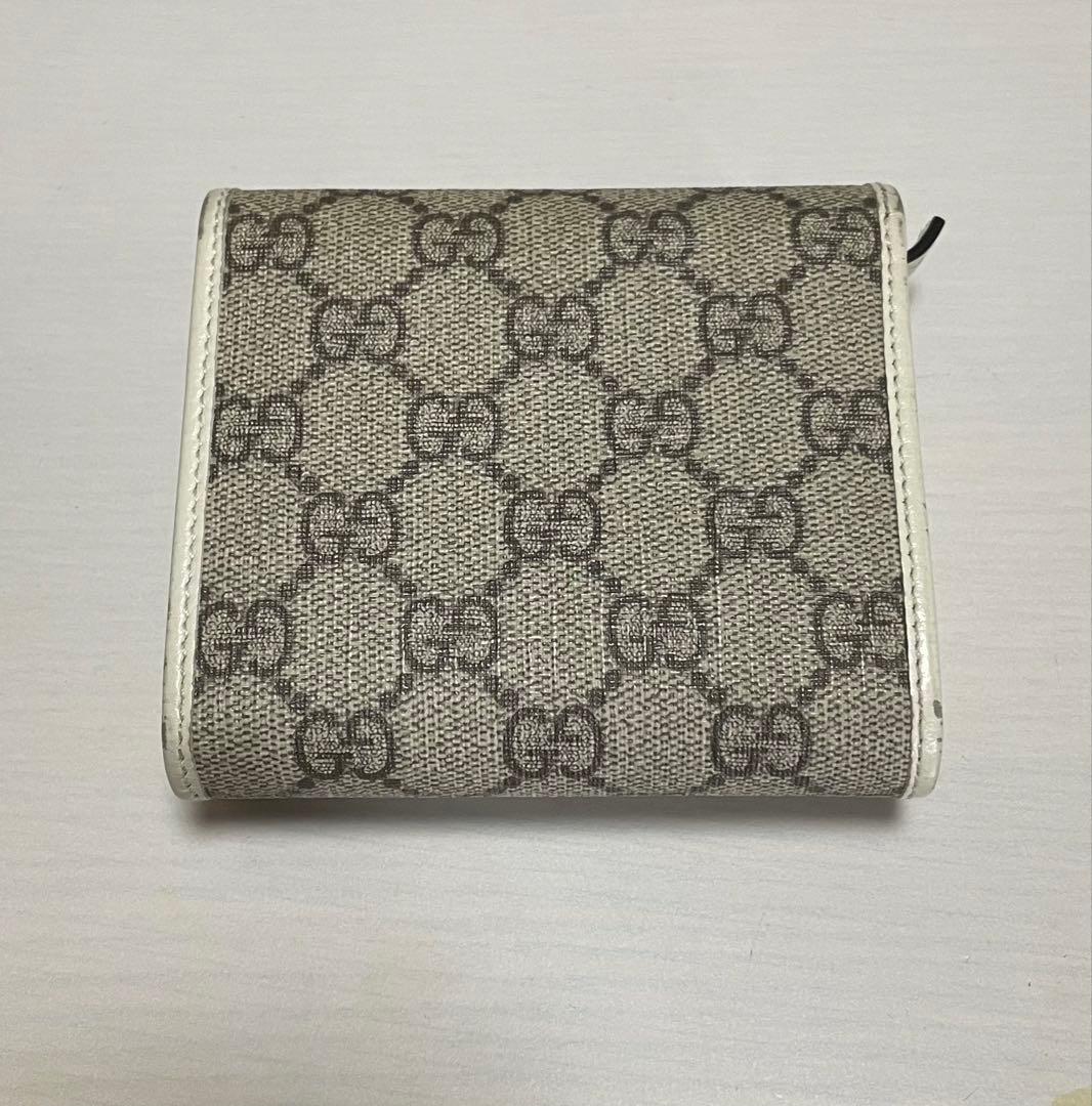 GUCCI グッチ ホースビット GGキャンバス 財布 アイボリー