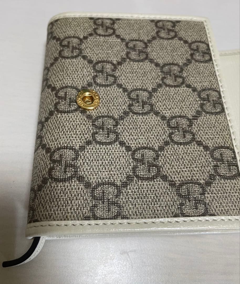 GUCCI グッチ ホースビット GGキャンバス 財布 アイボリー