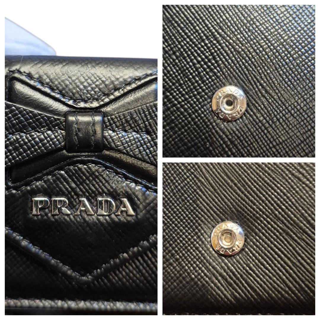ＰＲＡＤＡ　プラダ　サフィアーノ　三つ折り財布 ミニレターリボン