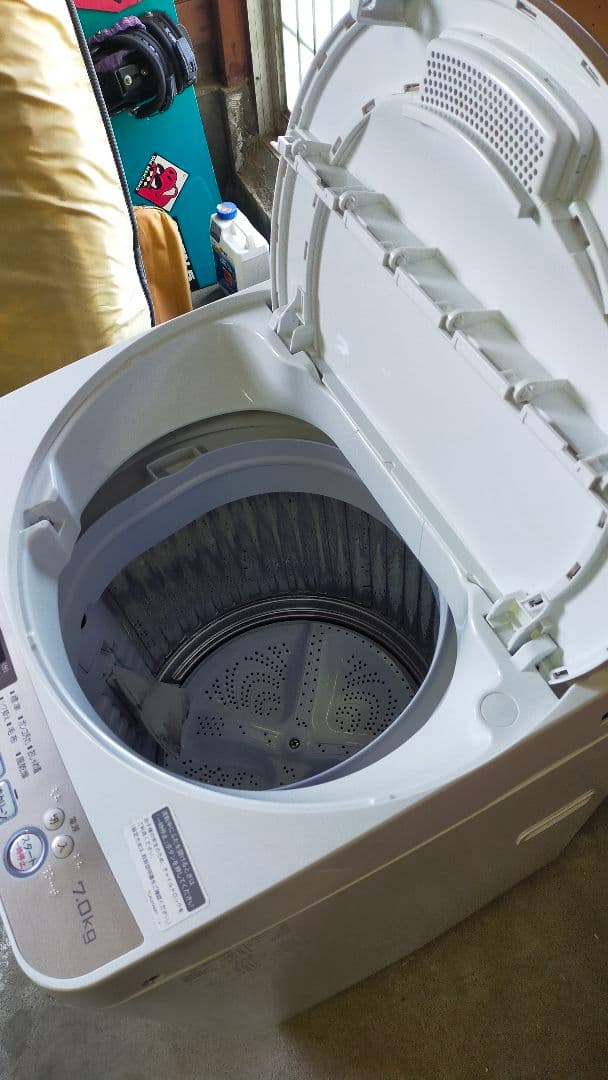 SHARP 7kg 洗濯機 ES-KS70U-N 中古 動作確認済み 引取り限定