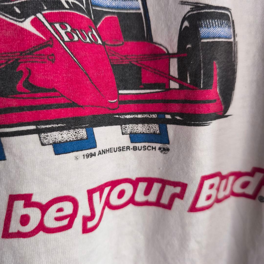 90s USA製　Budweiser　バドワイザー　レーシング　Tシャツ