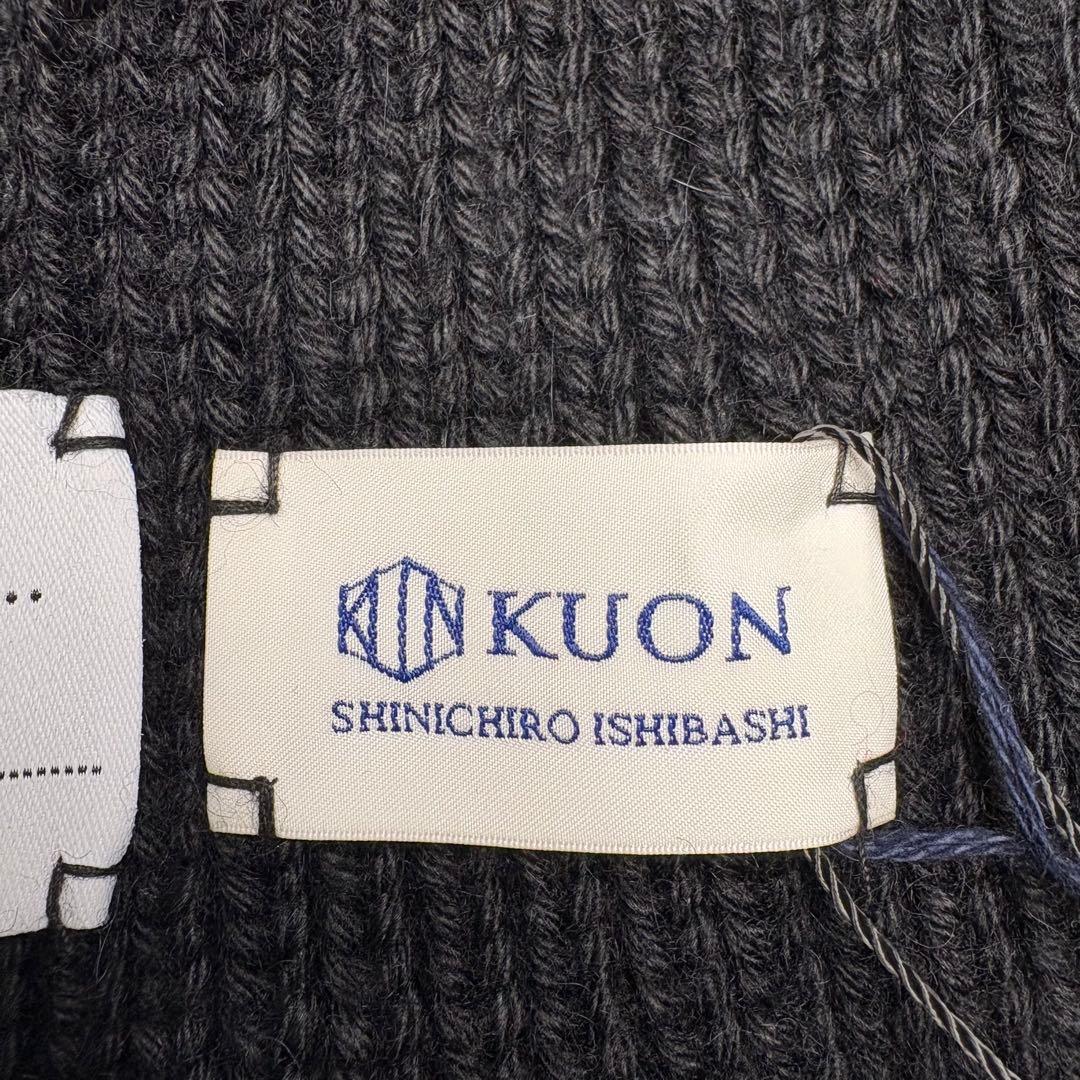 【新品】ザ・イノウエブラザーズ×KUON アルパカ 刺し子 ニット帽 ビーニー黒