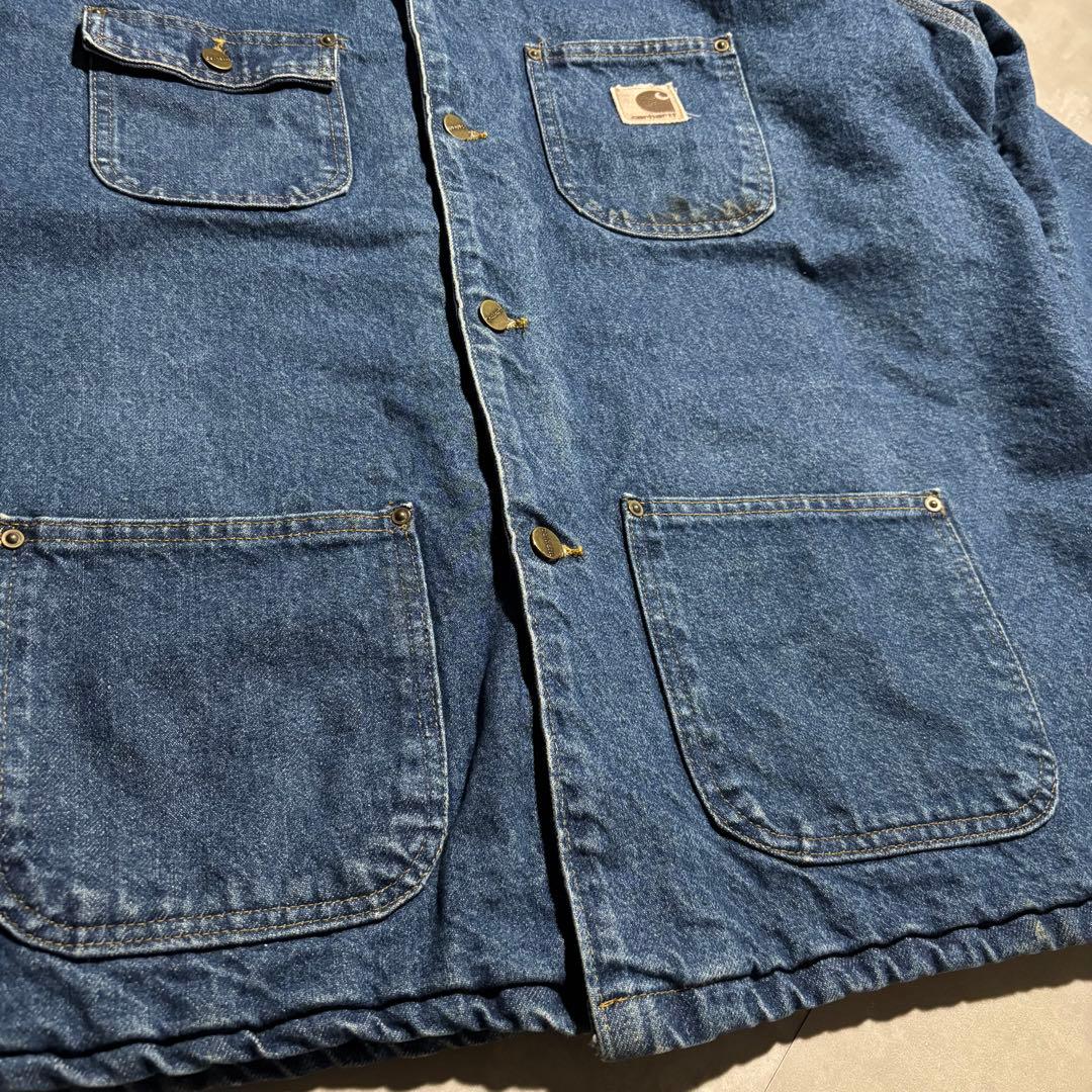 美品 カーハート carhartt デニム カバーオール　チョアコート　USA製