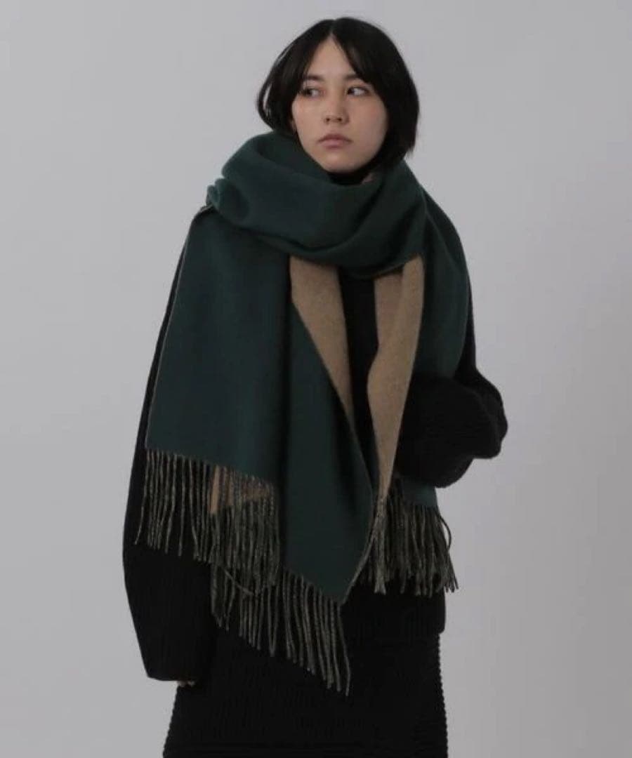 新品未使用タグ付き⭐︎アソースメレ　カオス別注　カシミヤリバーシブルストール