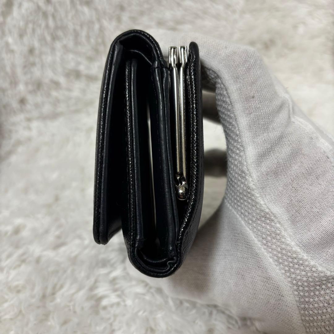 【希少美品】ヴィヴィアンウエストウッド　がま口　折り財布 ディアマンテ ブラック