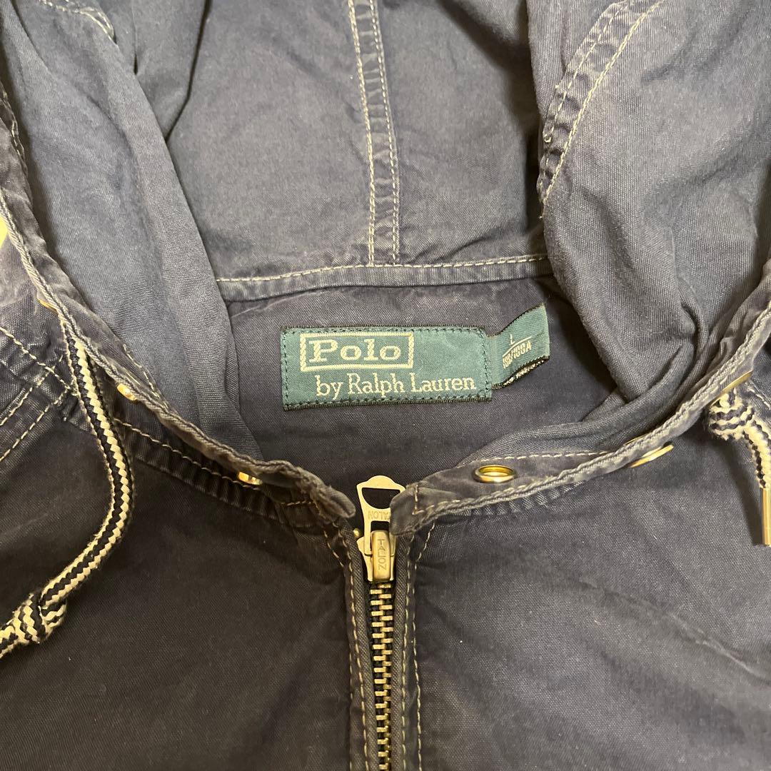 美品　Polo by Ralph Lauren フード付きジャンパー ネイビー