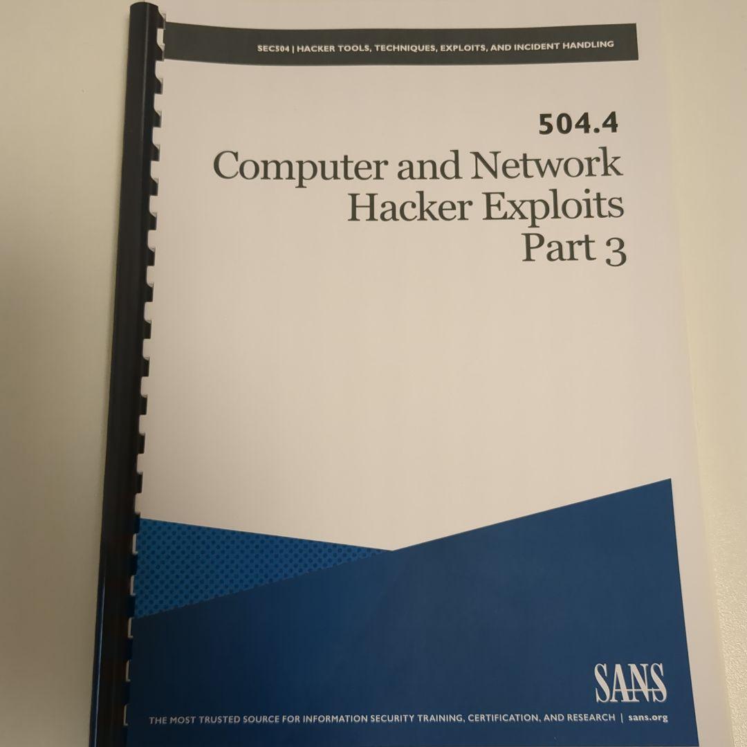 SANS GCIH 504.1-504.6 セット