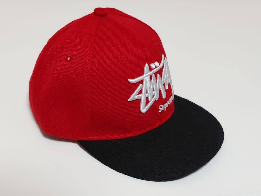 【極美品】 Stussy × Supreme　コラボキャップ