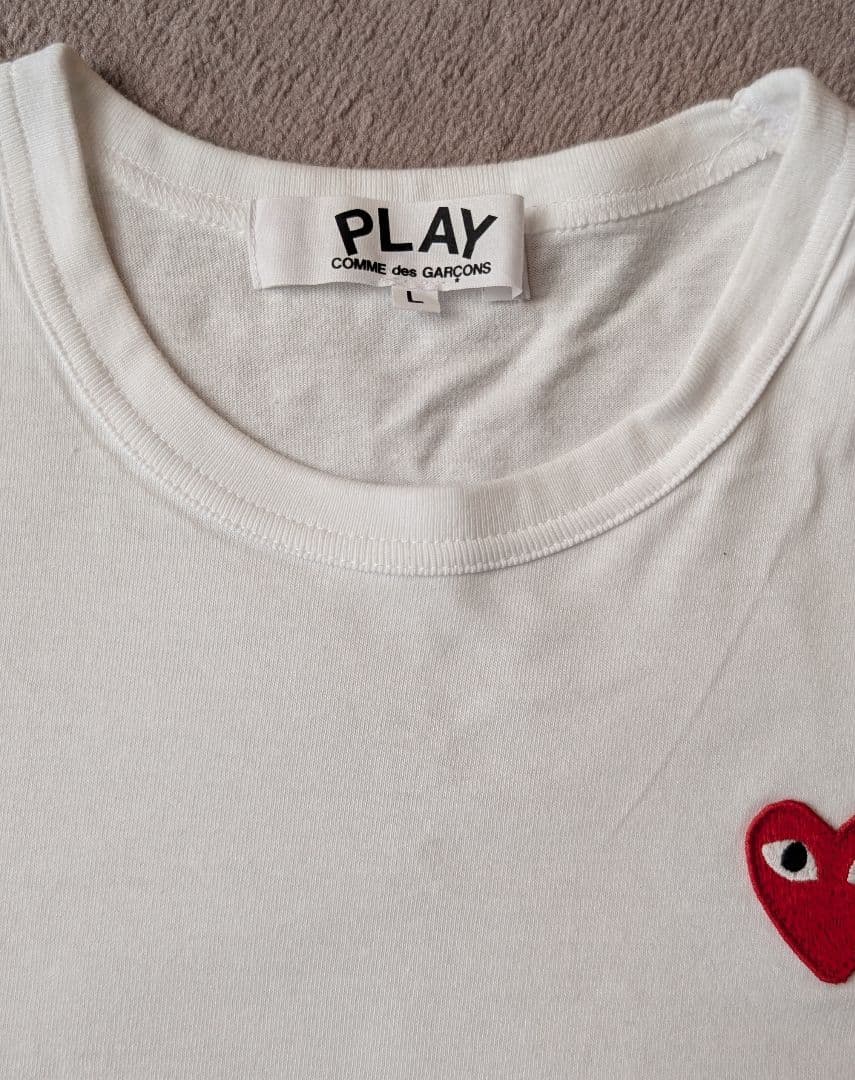 PLAY COMME des GARÇONS ホワイトTシャツ　L