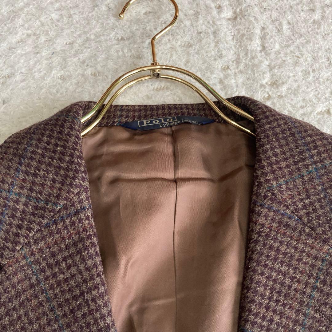 POLO byRalph Lauren チェック柄ジャケット ブラウン 上品