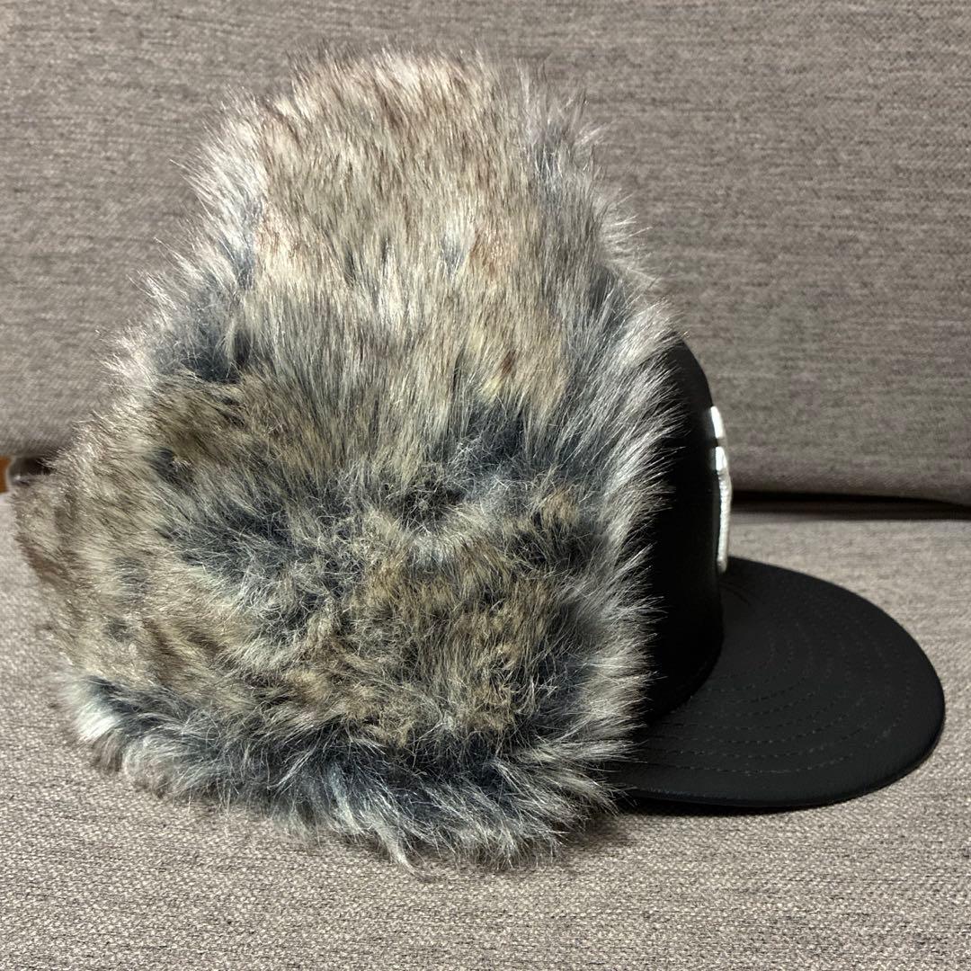 ニューエラ レザーキャップ 耳付きファーフラップ ニューヨークヤンキース　別注