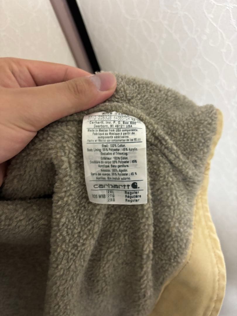 Carhartt ベージュ ジッパーベスト 2XL