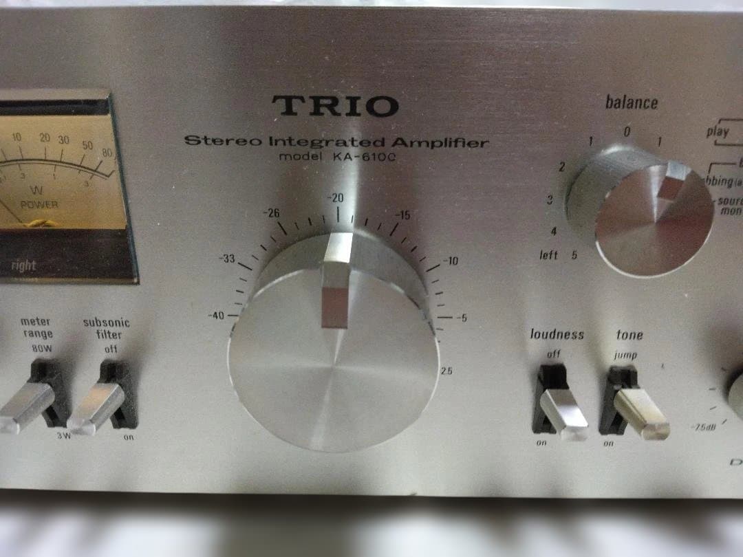 TRIO KA-6100 軽整備済 プリメインアンプ ビンテージ 昭和 メーター