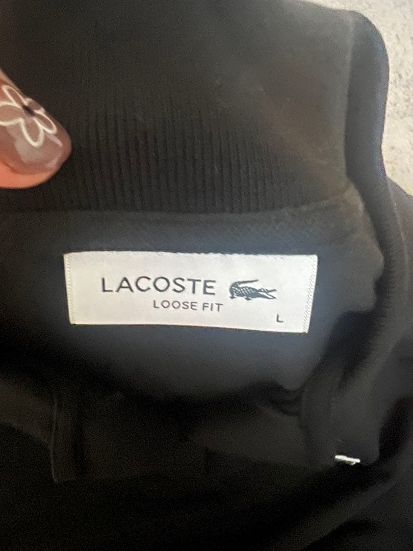 LACOSTE ラコステ　半袖ポロシャツ L ブラック