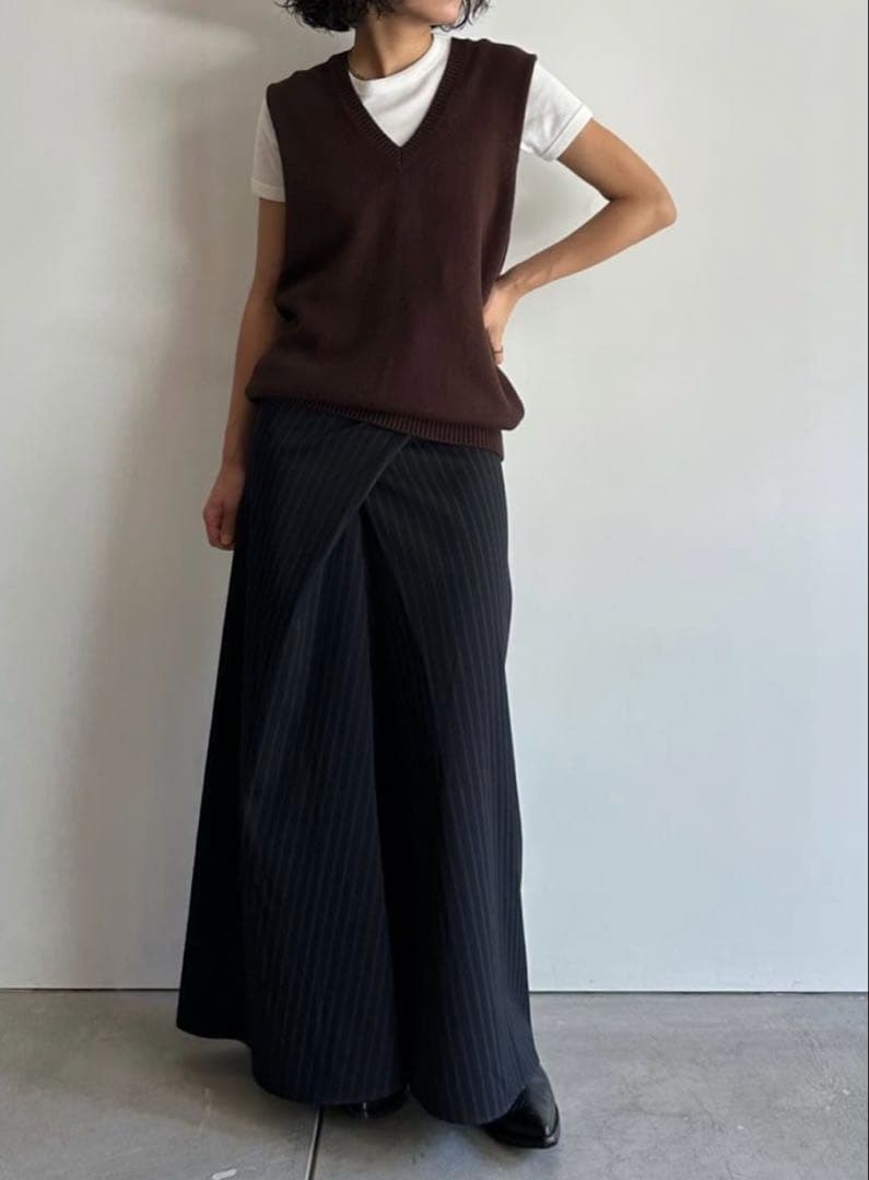 極美品！！bacca ストライプ ラップスカート