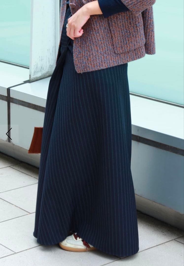 極美品！！bacca ストライプ ラップスカート