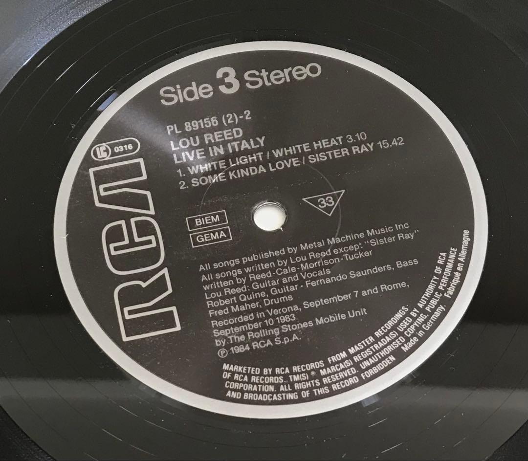 ◾️高音質️GEオリジナル盤■LOU REED / ルーリード■Live In It