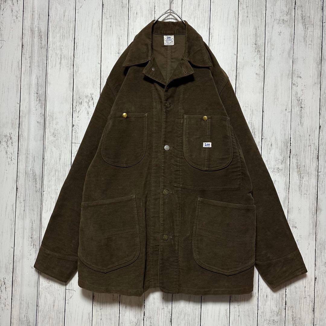 【Lee☆リー☆91-J】カバーオール☆ベロア生地☆ロコジャケット☆L〜XL 茶