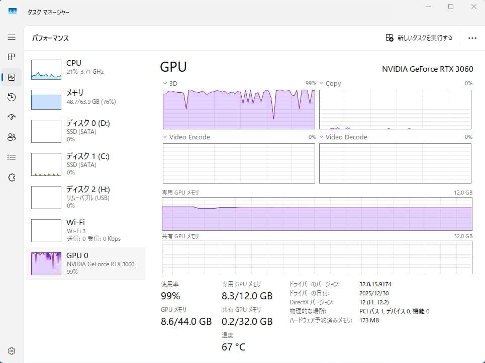 グラフィックボード・グラボ・ビデオカード GALAKURO GAMING RTX 3060 12GB