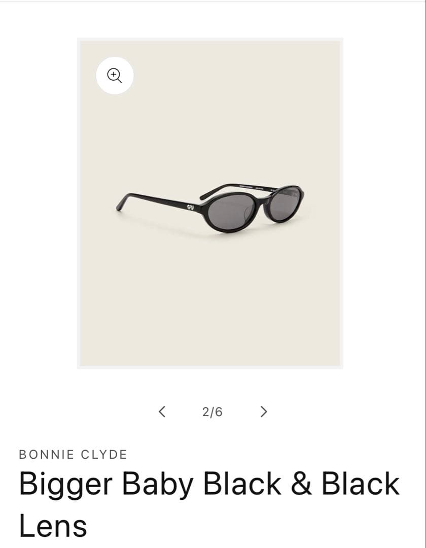 BONNIE CLYDE Bigger Baby ブラックサングラス