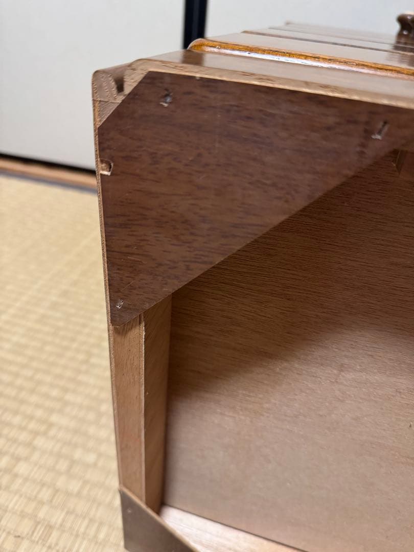 起立木工　小型　サイドキャビネット　アンティーク　5段　美品