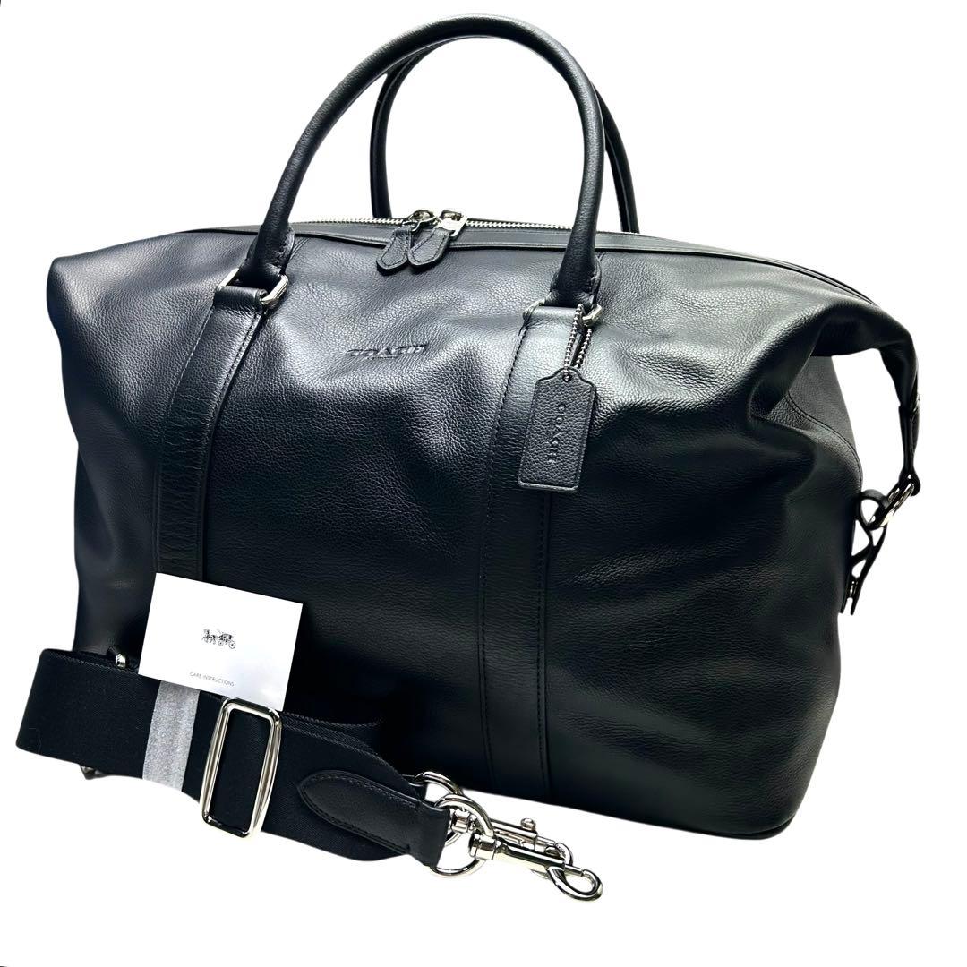極美品 COACH コーチ　ボストンバッグ　2way レザー　ブラック　大容量