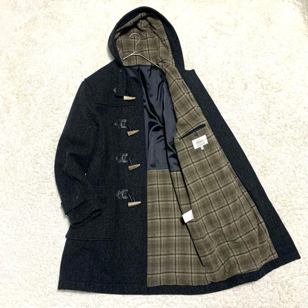 ヨ*ク様 大きいサイズ ラコステ ダッフルコート ロングコート ダークグレー