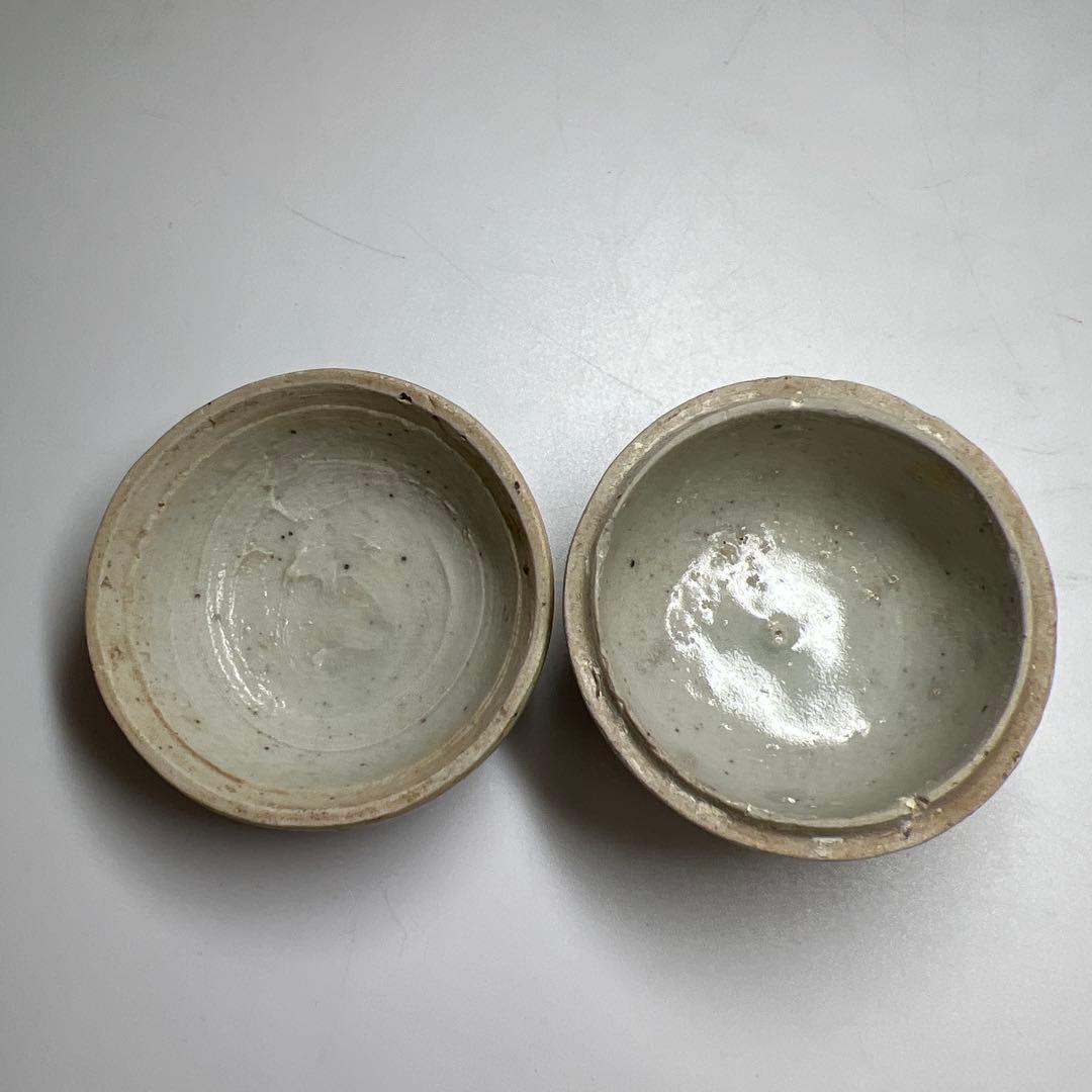 中国明時代　古染付香合　幅約5㎝　東Y8-0217②