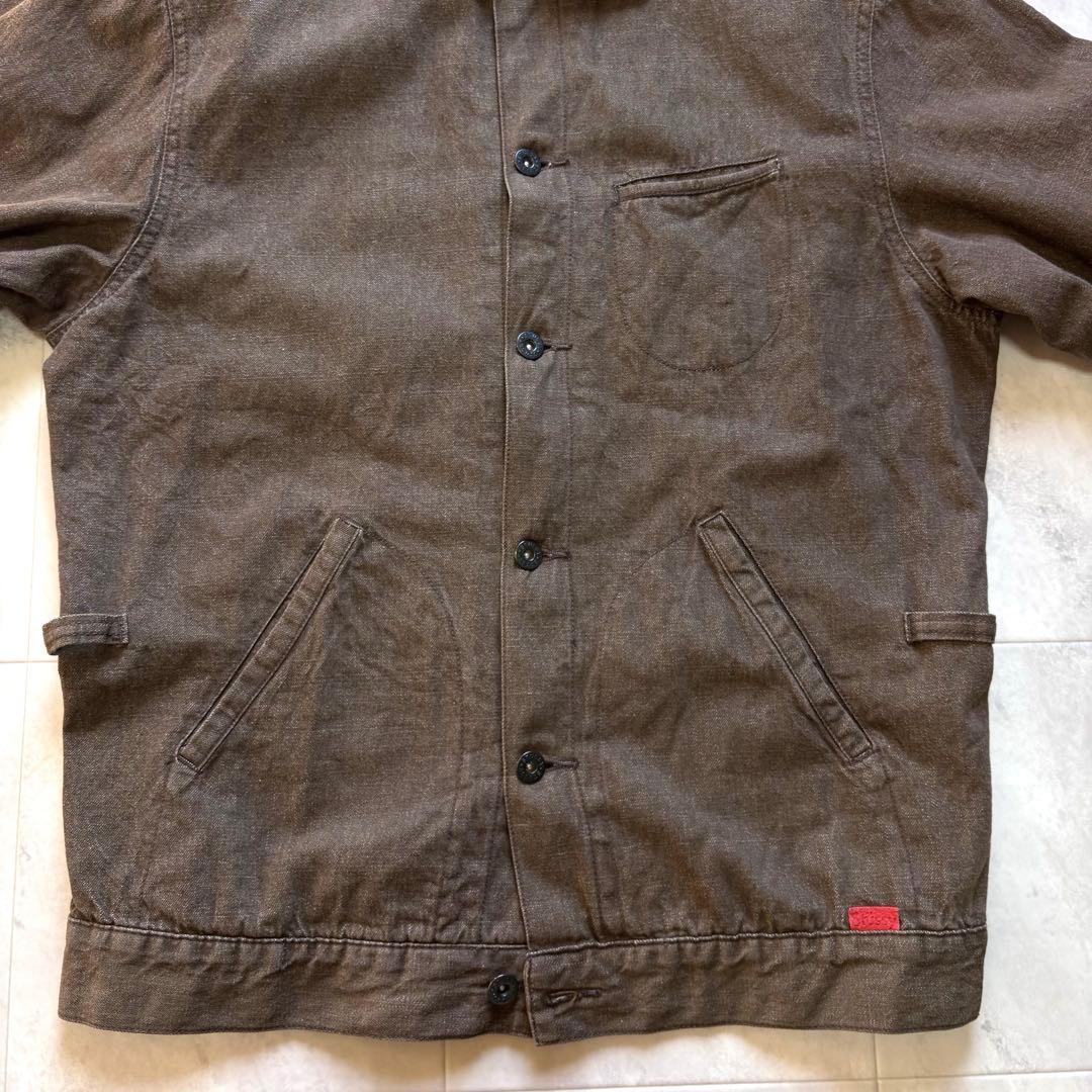 【00s】old stussy デトロイトジャケットタイプ 短丈 ブラウン M